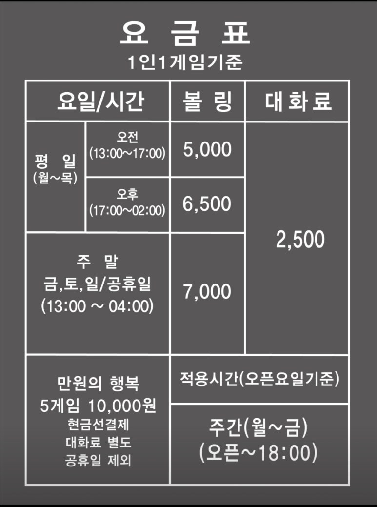 제일락볼링장 이미지