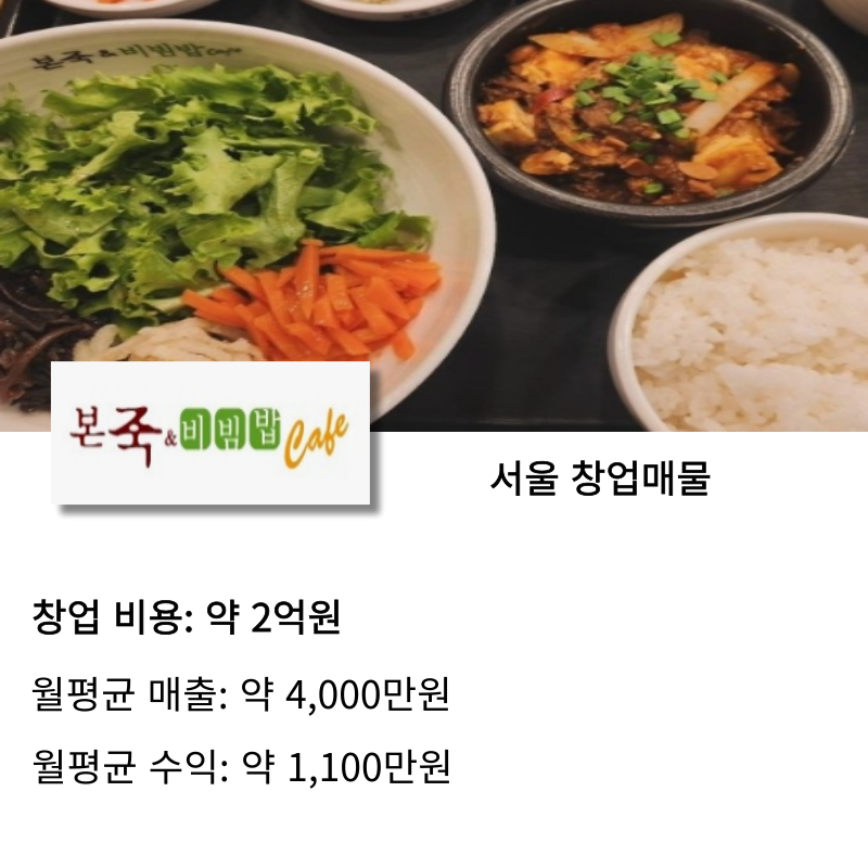 본죽 엔 비빔밥 이미지