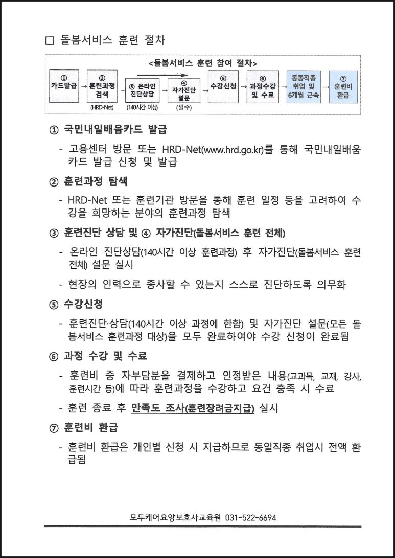 진접요양보호사교육원 이미지