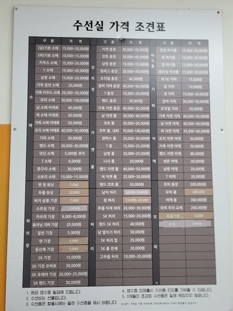 롯데의류수선실 이미지