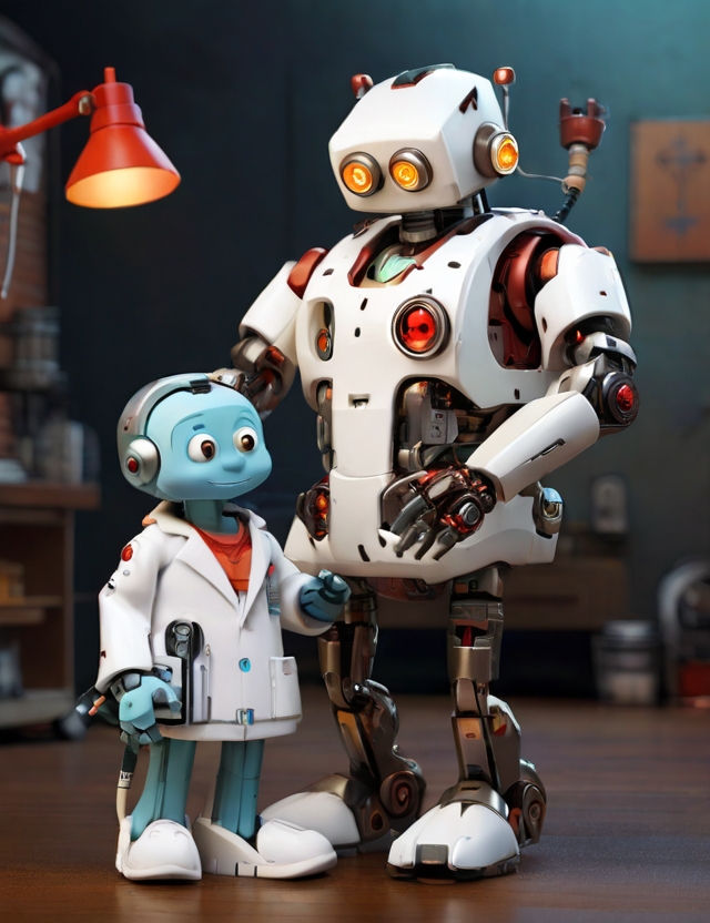 Leonardo Diffusion XL Robot with medical doctor 0