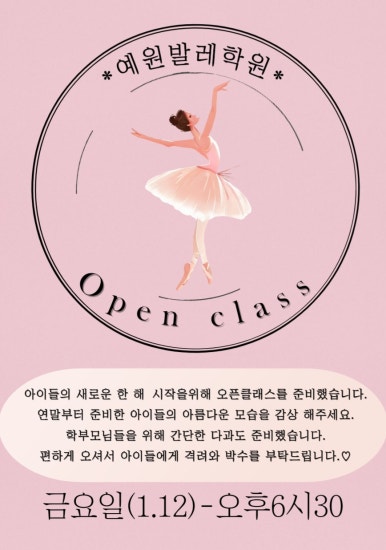 예원발레학원 이미지
