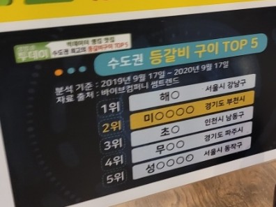 미스등갈비 이미지