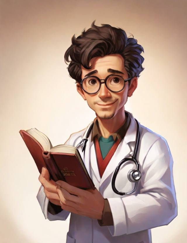 Leonardo Diffusion XL a doctor holding dictionary in hands 0