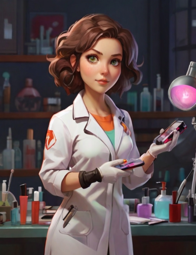 Leonardo Diffusion XL a female scientist with cosmetics in her 3 (1)