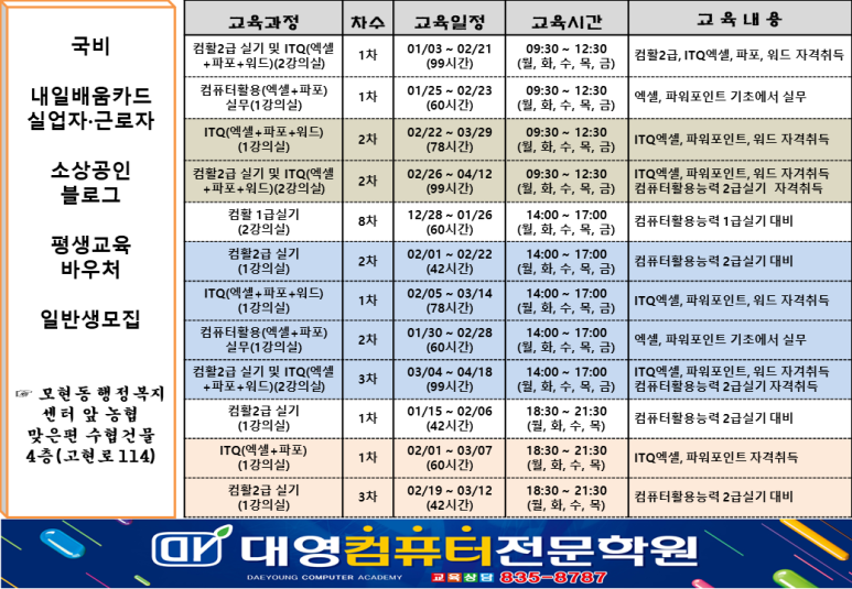 모현컴퓨터학원 이미지