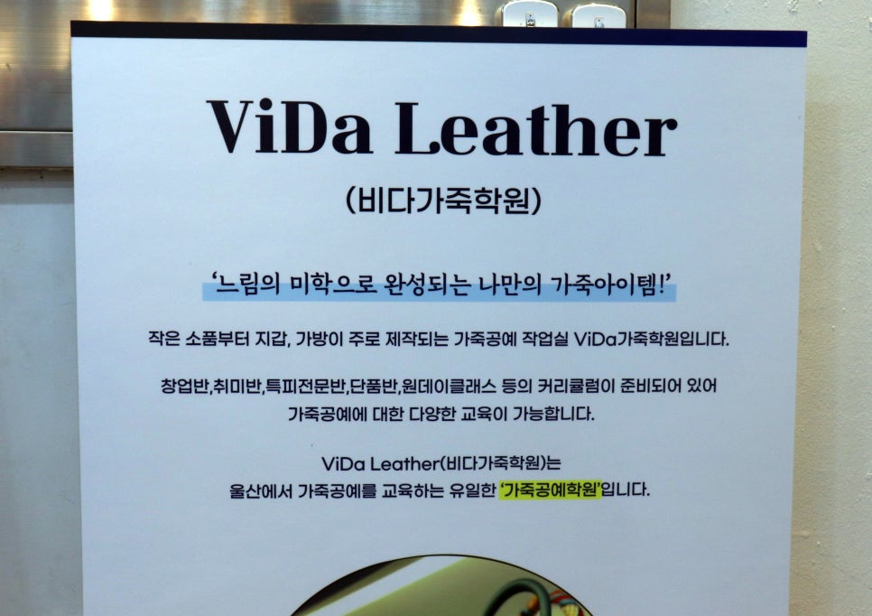 비다가죽학원 이미지