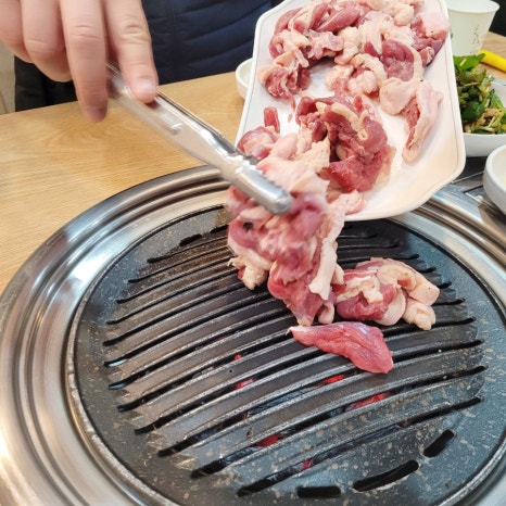 바다장어와 생오리 이미지