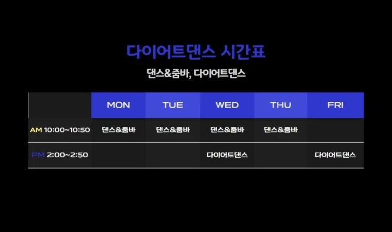 줌바앤댄스 이미지