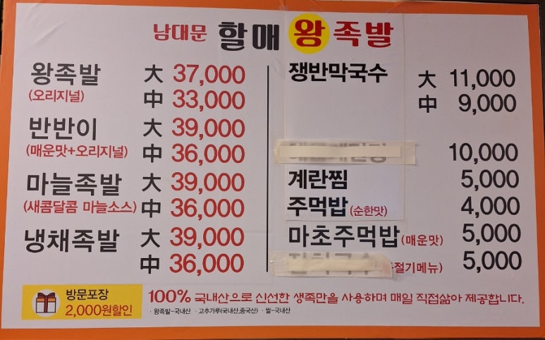 남대문할매왕족발 이미지