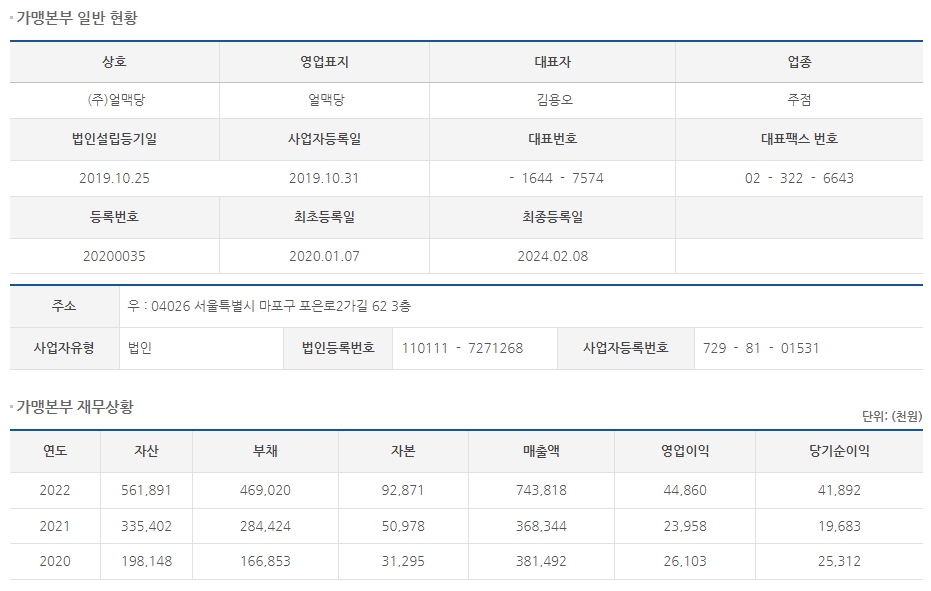 (주)얼맥당 이미지