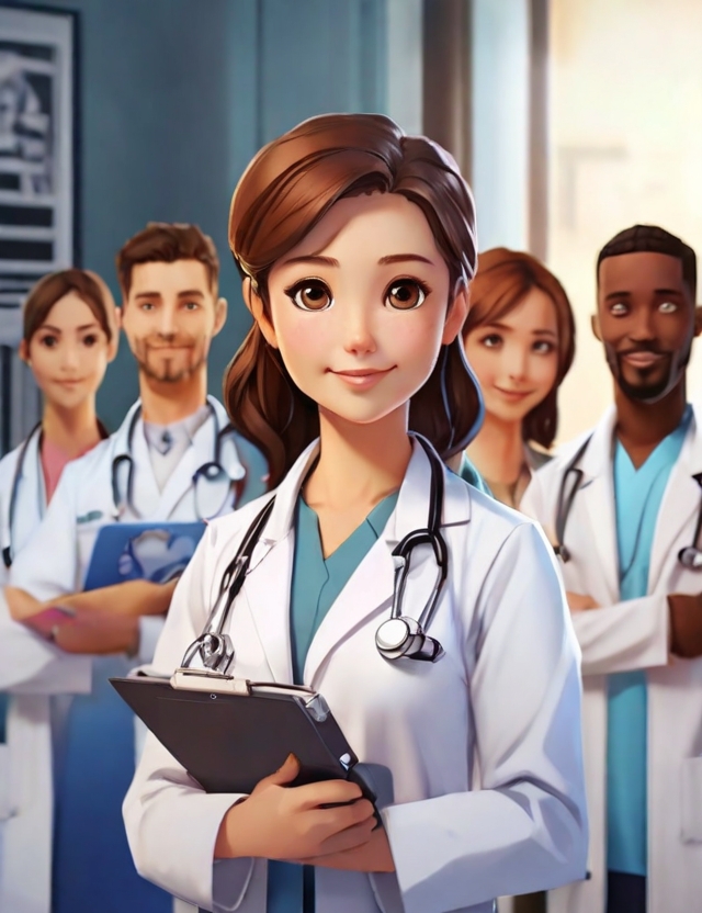 Default Confident smiling medical doctors with a lot of experi 0