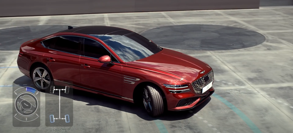 제네시스 G80 스포츠 후륜 조향 시스템 (RWS, Rear Wheel Steering) | GENESIS