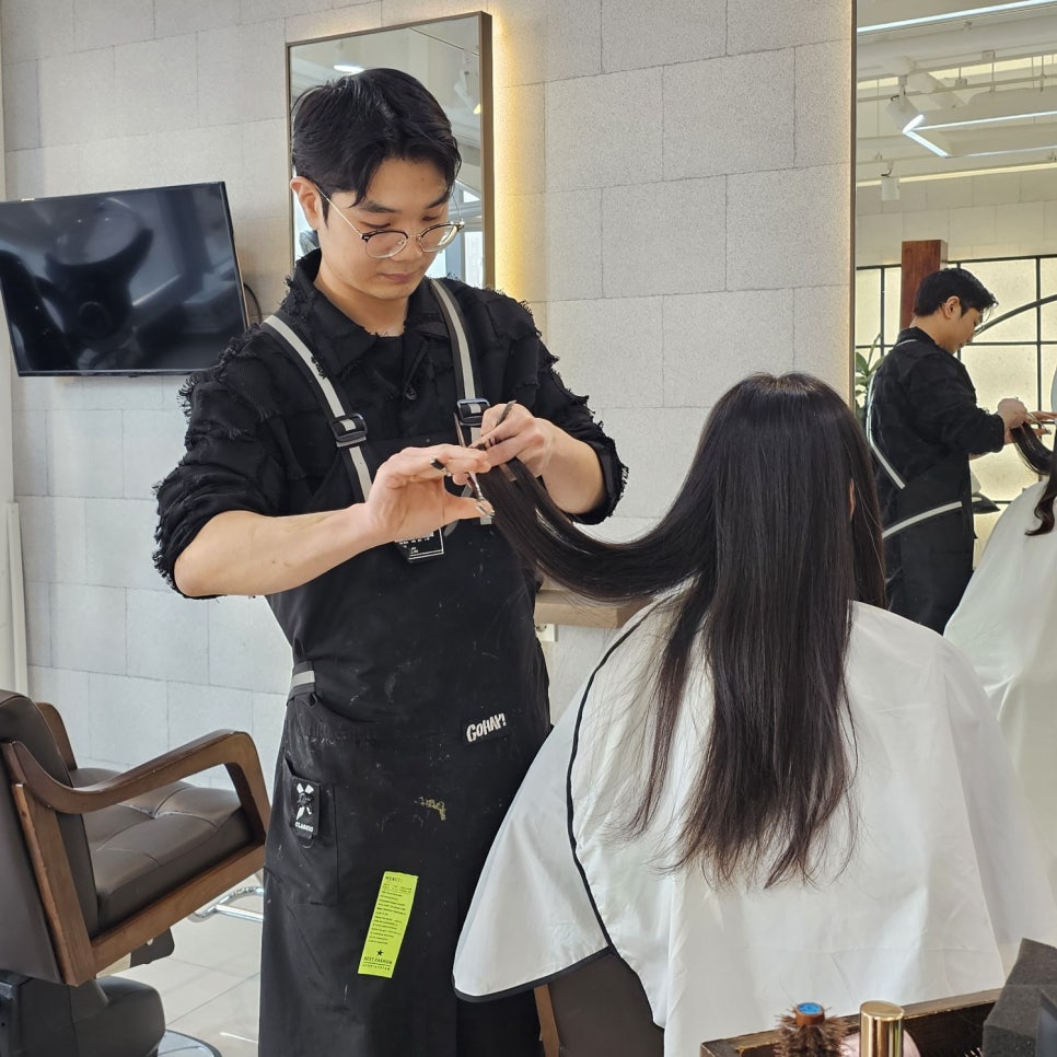 미남커트염색 이미지