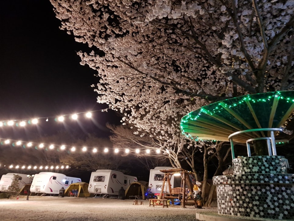 지리산 벚꽃 카라반 캠핑장 이미지