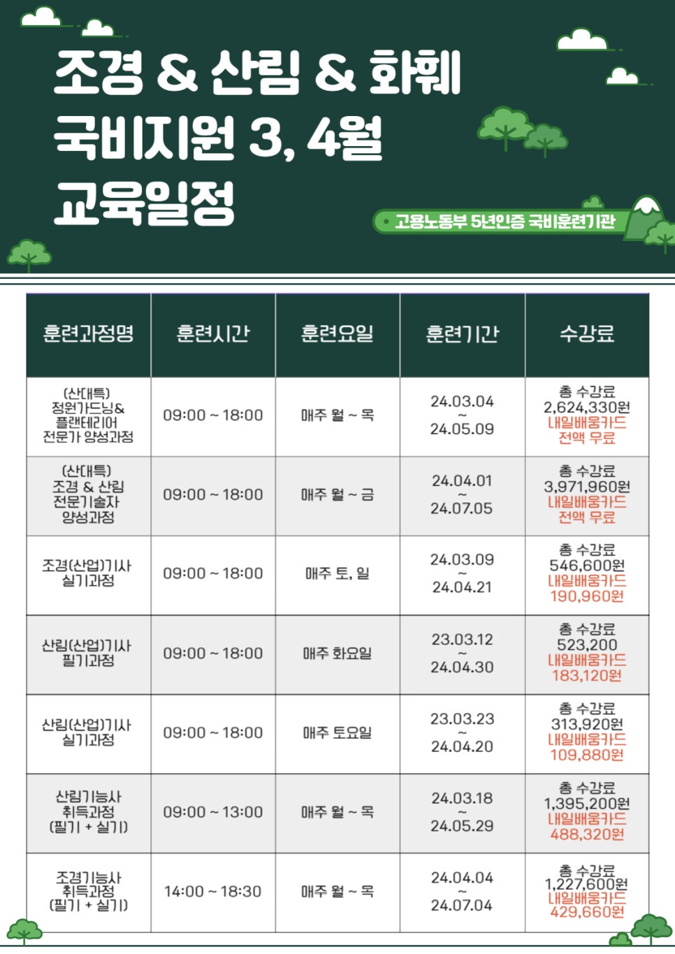 숲생태조경인재개발학원 이미지