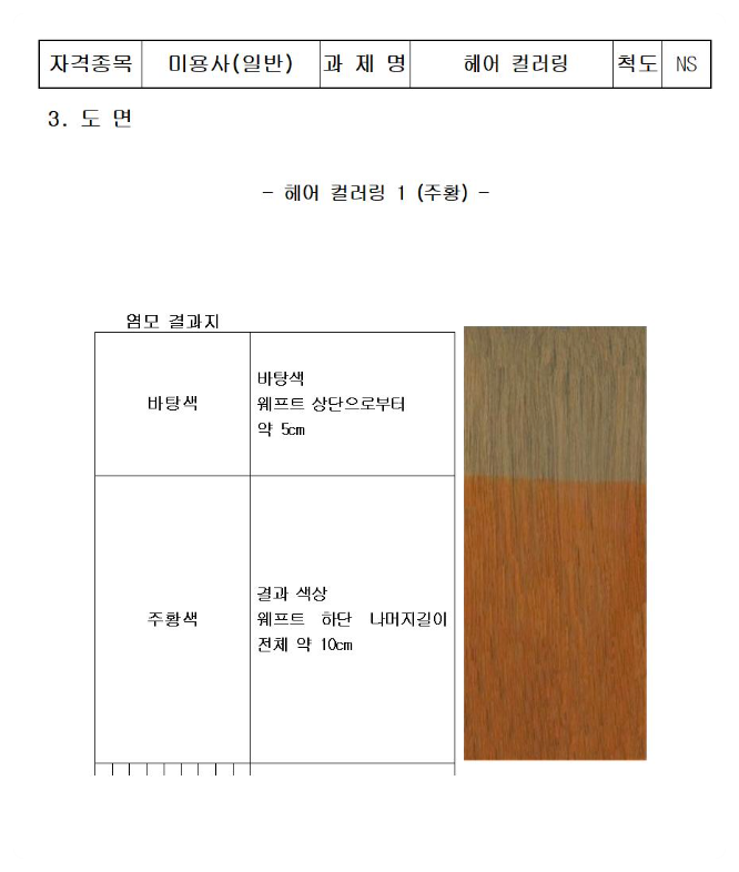 컬러링헤어 이미지