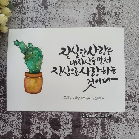 달빛노을캘리그라피디자인 이미지