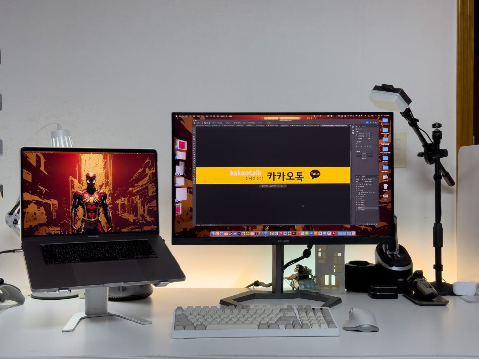 필립스 에브니아 27M1N5500Z4 QHD 게이밍 모니터 맥북프로 16인치와 써보니 이미지 20