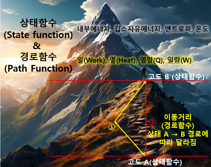 쉽게 이해하는 상태함수(State function), 경로함수(Path Function) 의 정의 및 예시 : 네이버 블로그