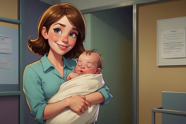 Default A british woman returning to her workplace after 3mont 1