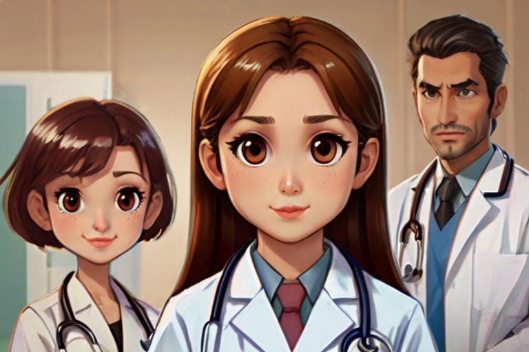 Default medical doctors with patients with considerate facial 2