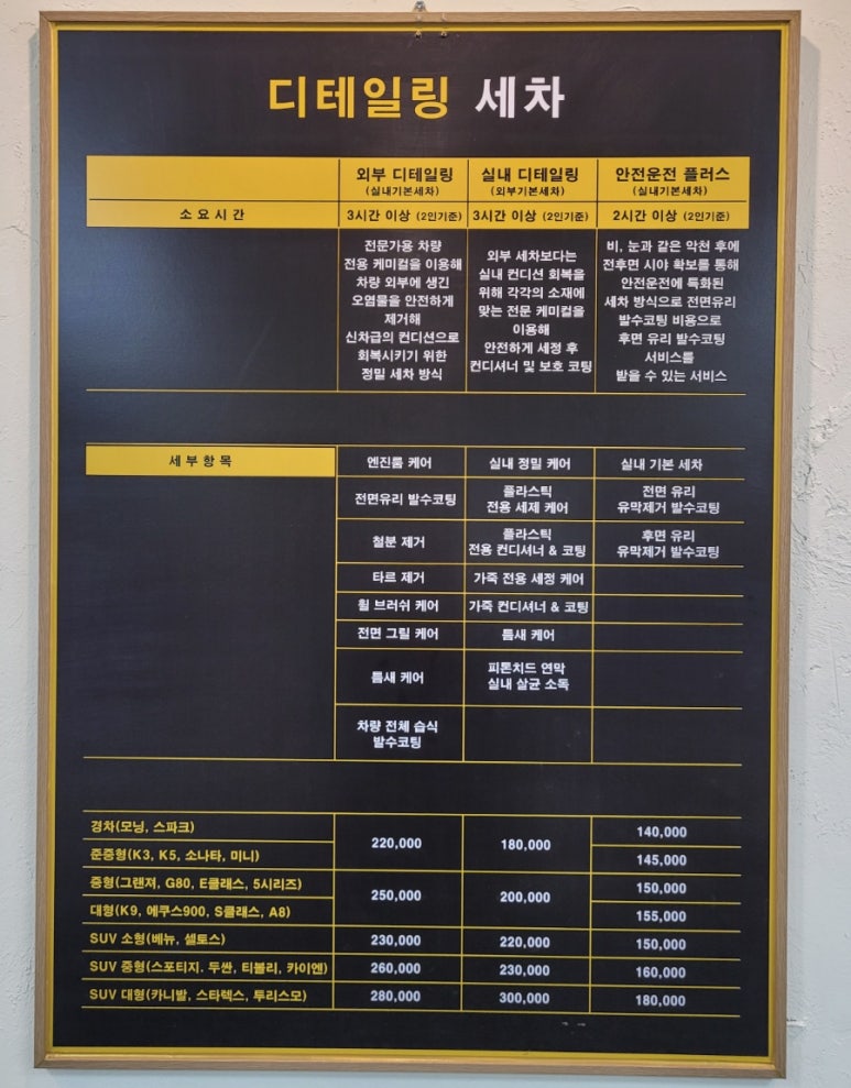 디테일링가이드손세차셀프세차 이미지