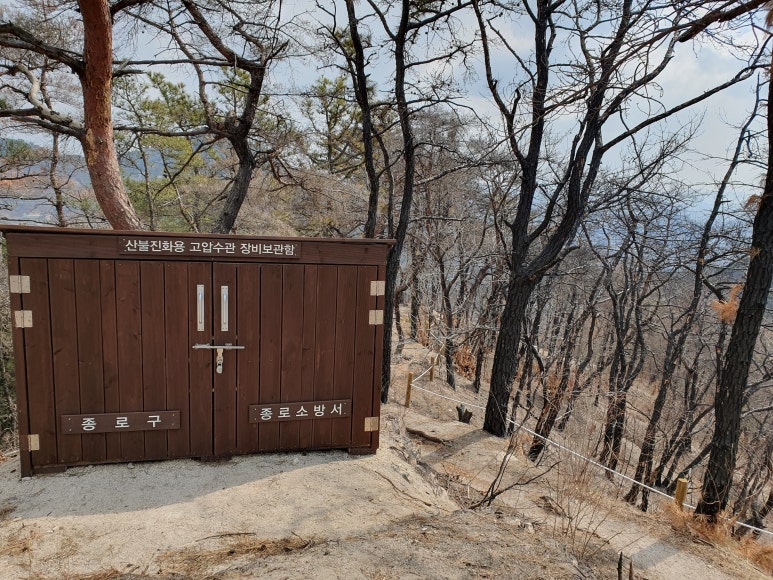 산불진화 고압수관 보관함 이미지