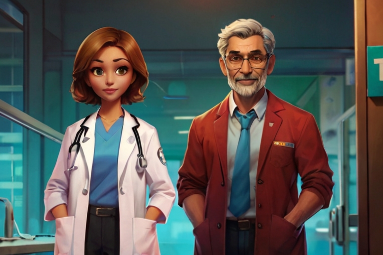 Default confident medical doctors with their patients 2