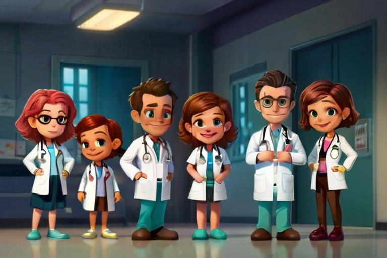 Default confident medical doctors with their patients 3