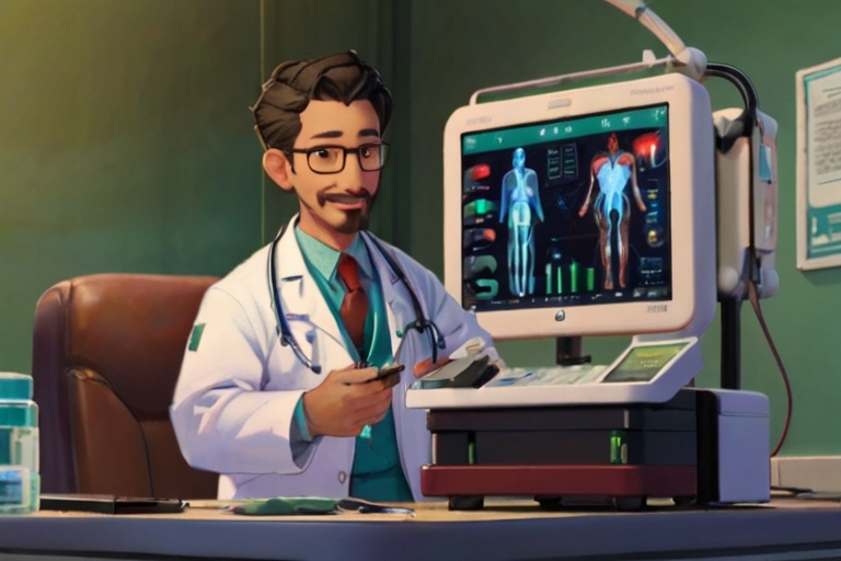 Default a medical doctor using medical devices to his surgery 2