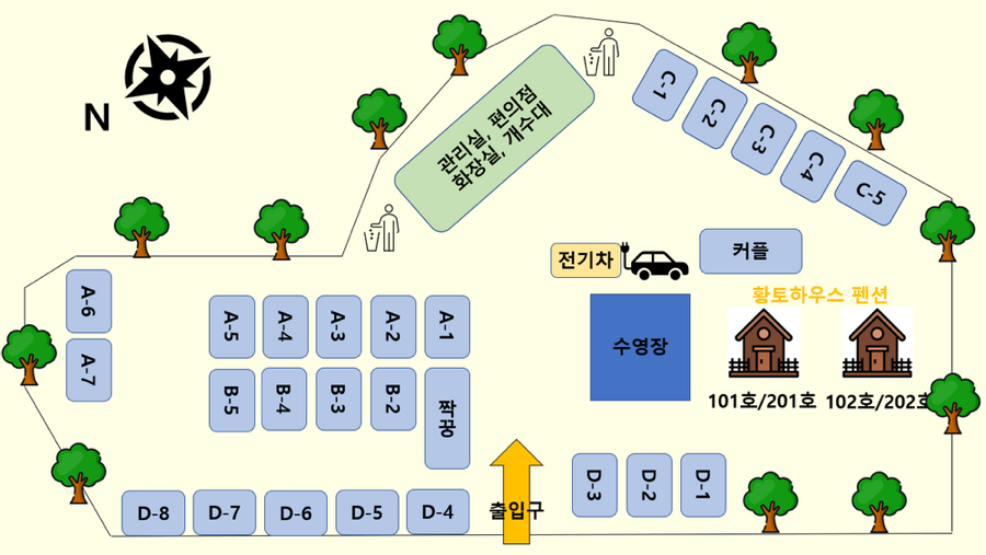 황토하우스캠핑장 이미지