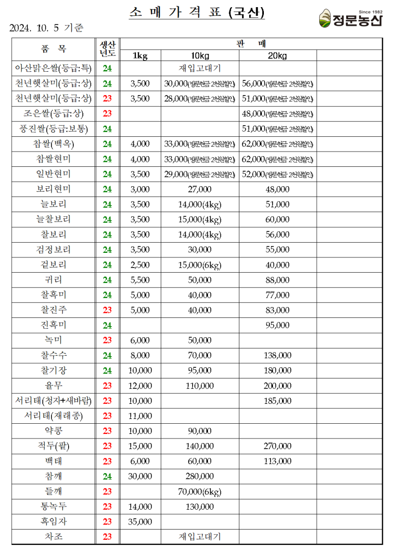 정문농산 이미지