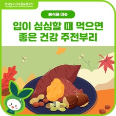 🍂천고마비의 계절🍁가을~ 입이 심심할 때 먹으면 좋은 건강 🥜주전부리(땅콩, 은... 바로가기