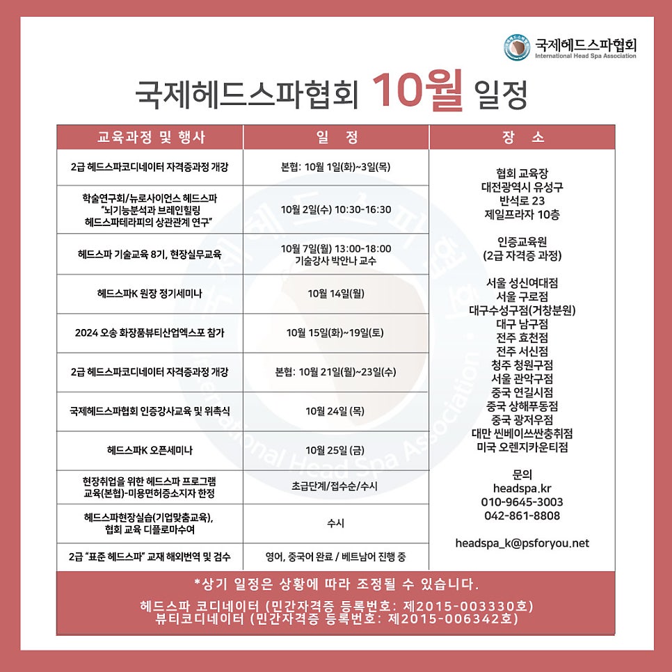 국제헤드스파협회 이미지