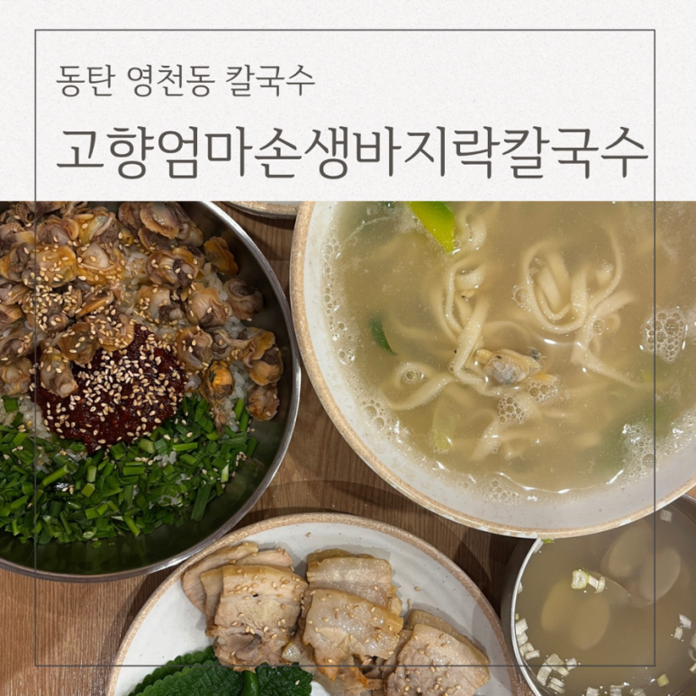 고향엄마손생바지락칼국수동탄영천 이미지