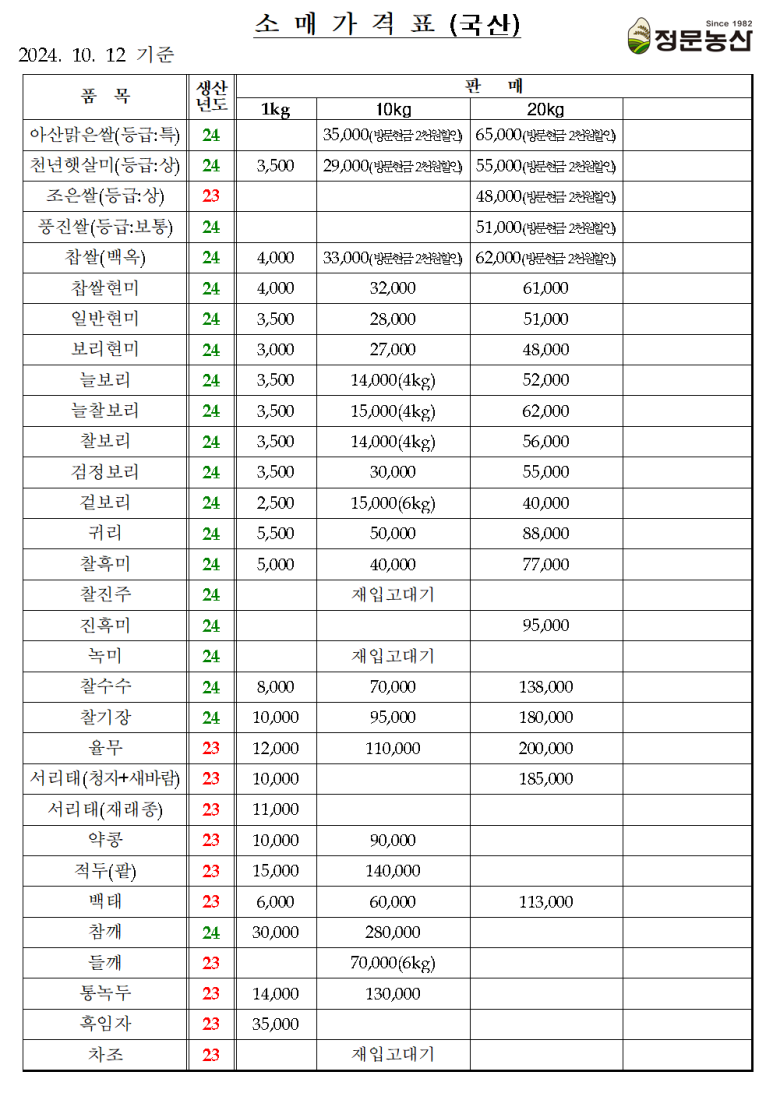 정문농산 이미지