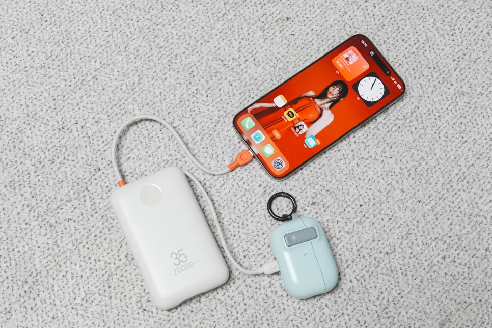 이메이션 35W 고속충전 케이블일체형 20000mAh 보조배터리 아이패드 프로, 아이폰, 에어팟까지 충전 이미지 2