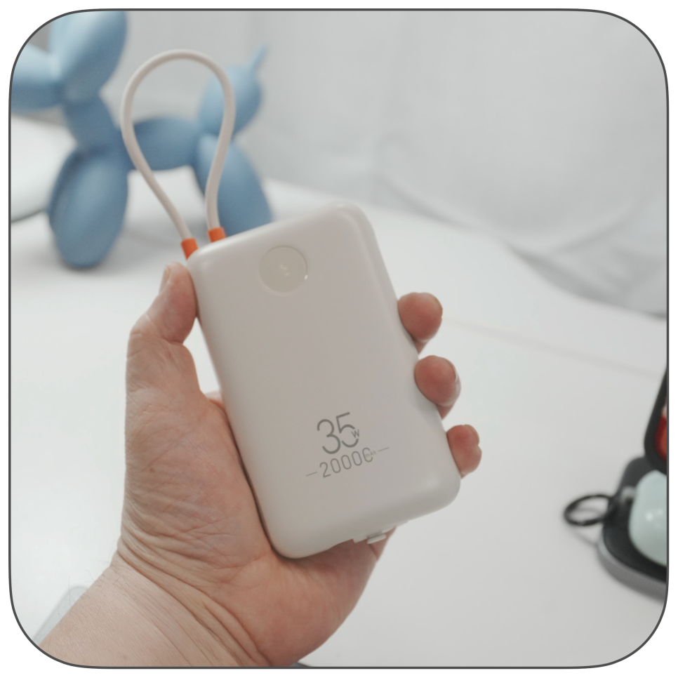 이메이션 35w 고속충전 케이블일체형 20000mah 보조배터리 아이패드 프로, 아이폰, 에어팟까지 충전