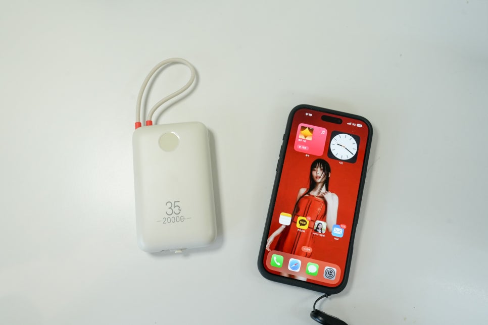 이메이션 35W 고속충전 케이블일체형 20000mAh 보조배터리 아이패드 프로, 아이폰, 에어팟까지 충전 이미지 5