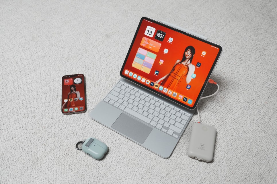 이메이션 35W 고속충전 케이블일체형 20000mAh 보조배터리 아이패드 프로, 아이폰, 에어팟까지 충전 이미지 7