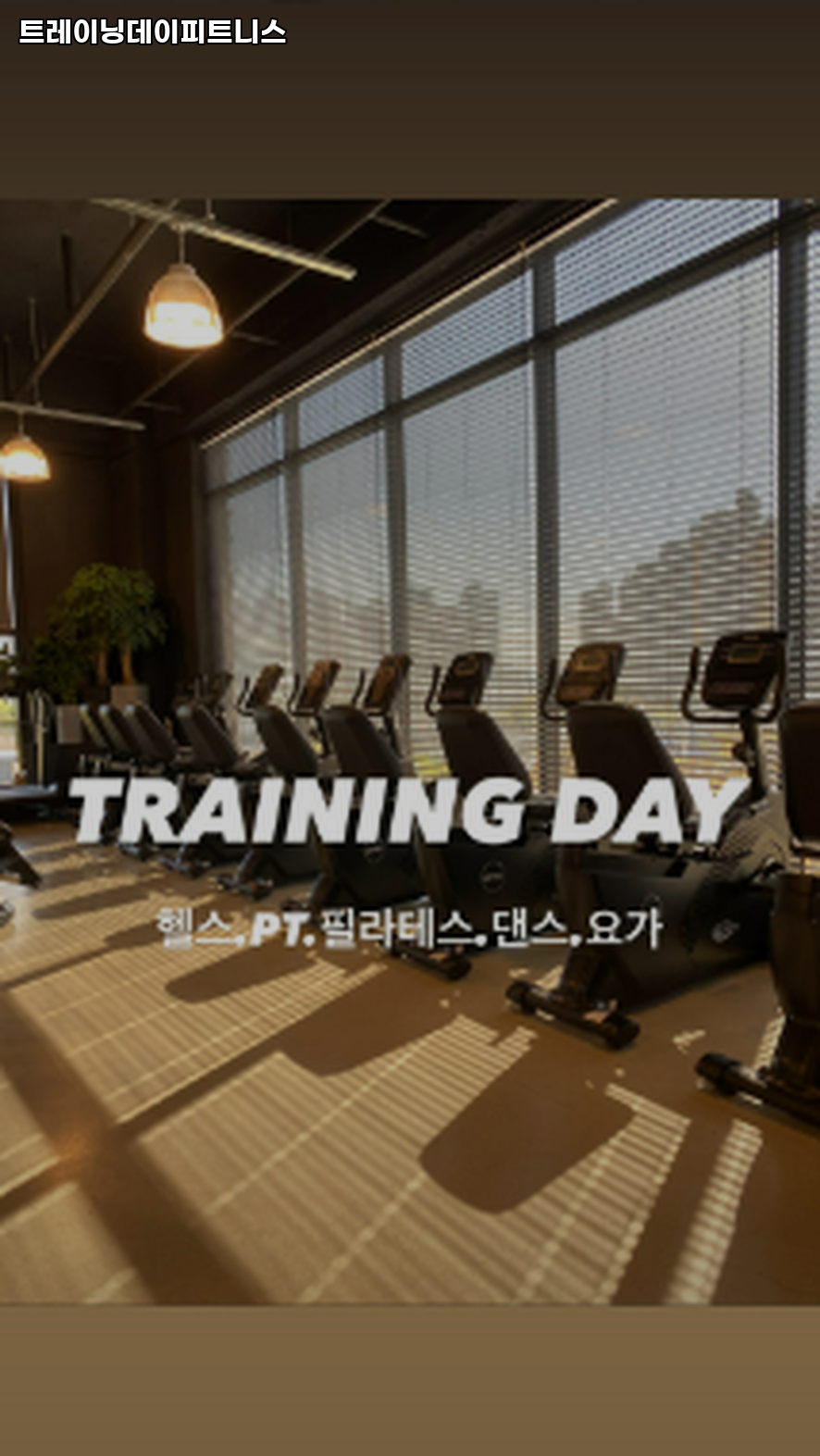 트레이닝데이 피트니스 이미지
