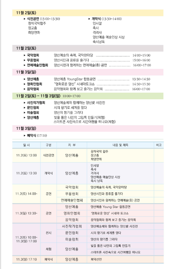 한국예총양산지부 이미지