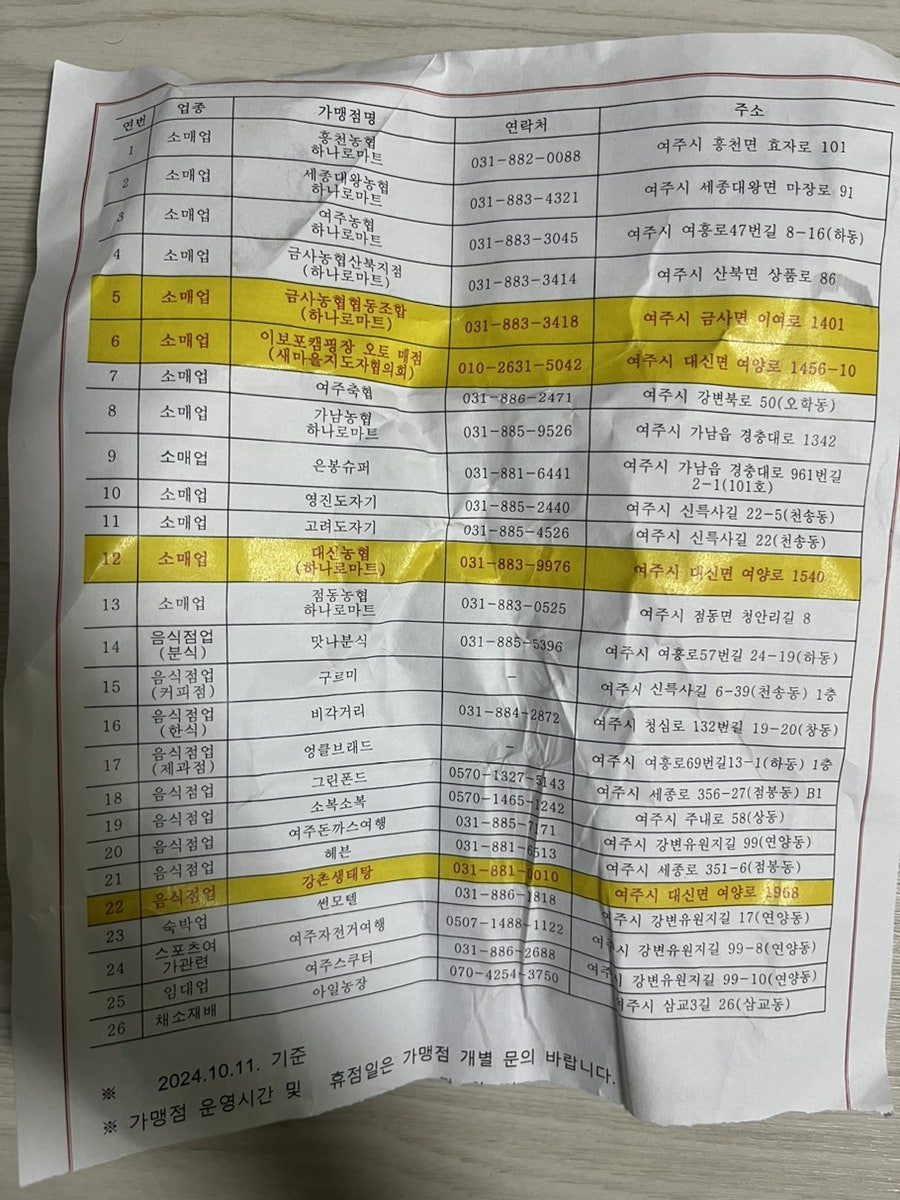 세종대왕농협하나로마트 이미지