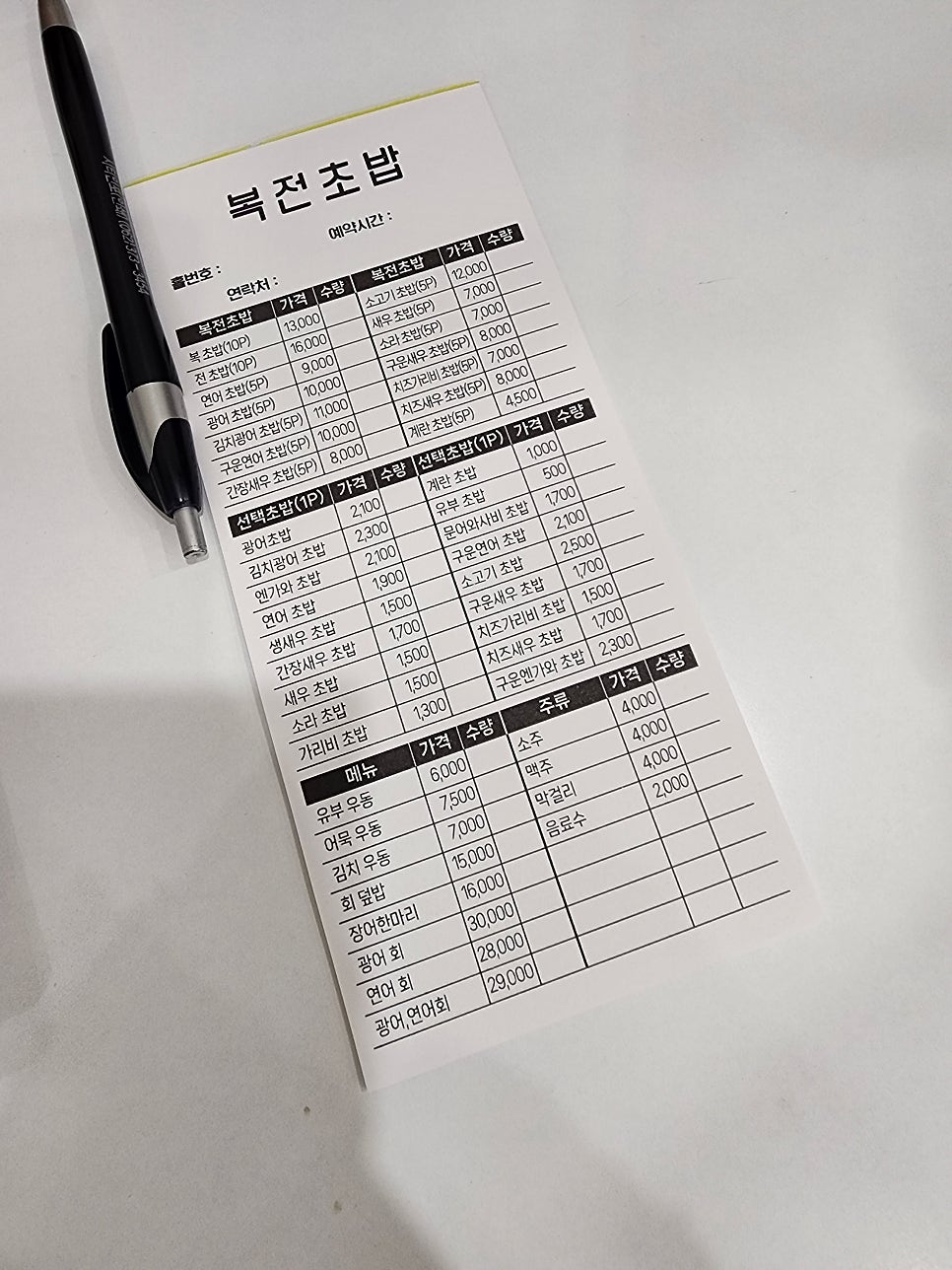복전초밥 이미지