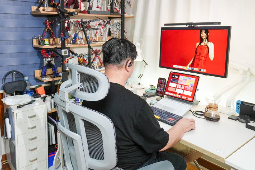제닉스 오비스 SD40 메쉬 발받침 의자 "컴퓨터의자 및 학생용 의자로 추천" 이미지 2