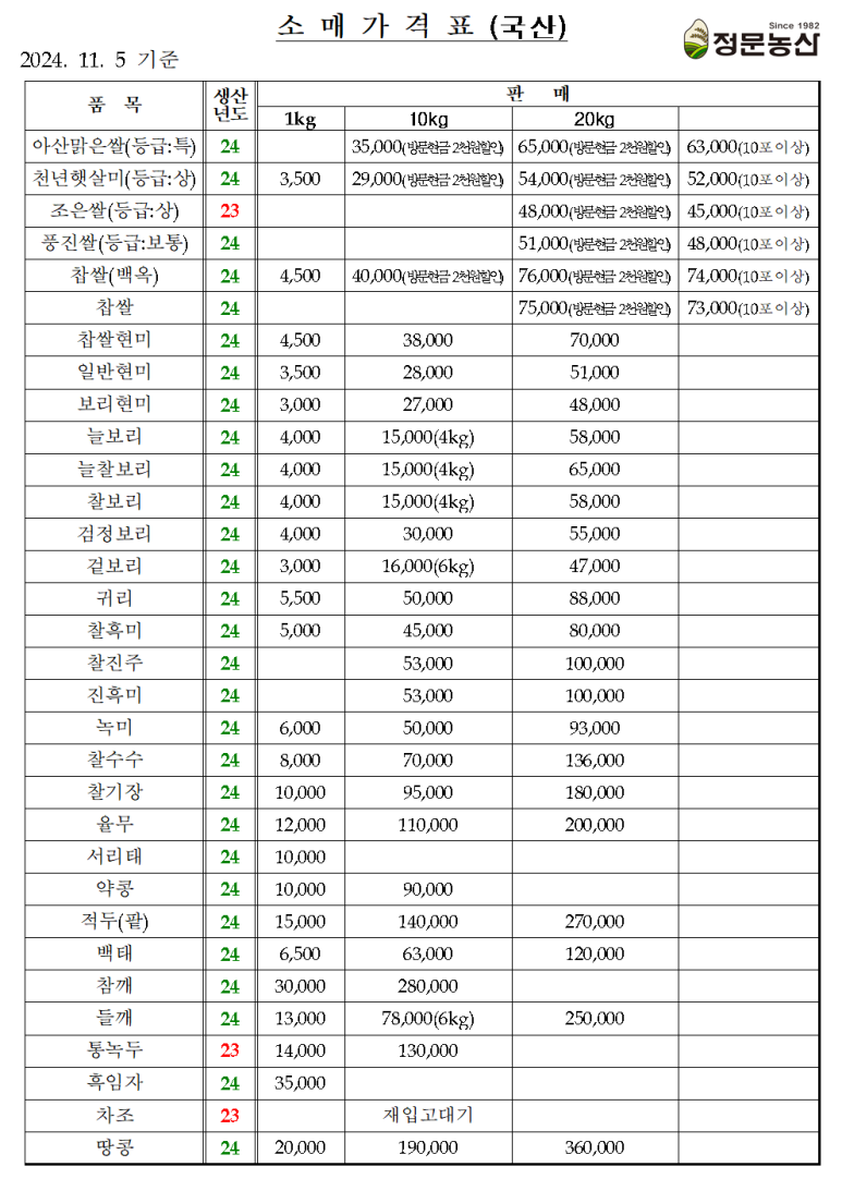정문농산 이미지