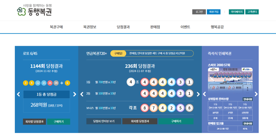행운로또복권판매점 이미지