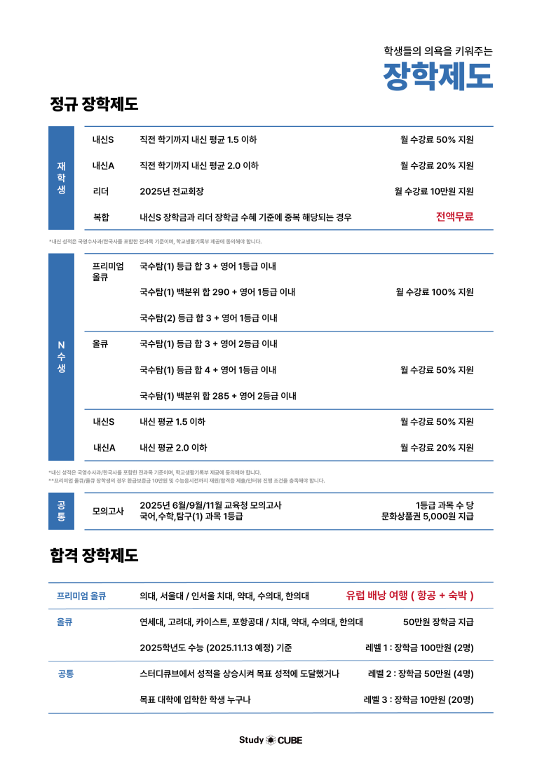 스터디큐브독학재수독서실 이미지