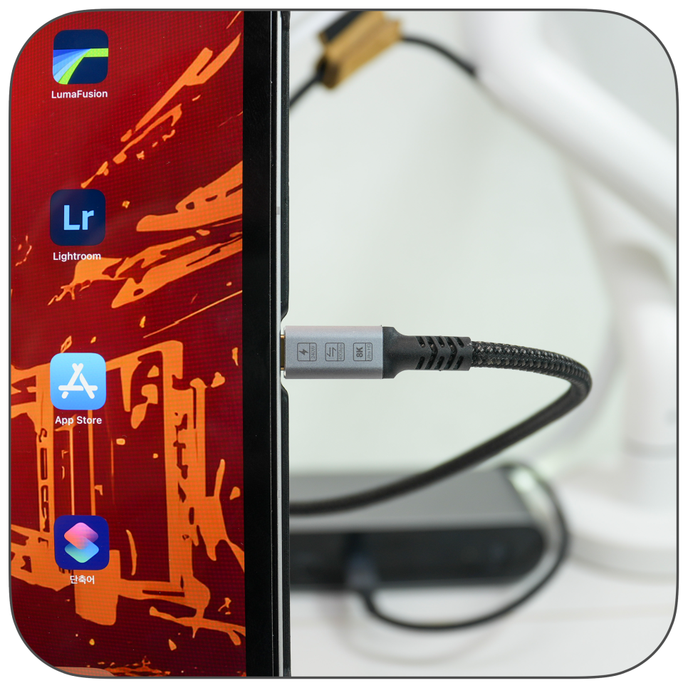5k 듀얼모니터 연결 설정을 위한 usb4 c to c 케이블 [썬더볼트 패시브 케이블 ix032-033]
